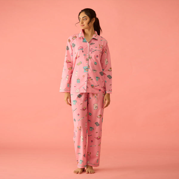 Women Baking Pima Pajama Set