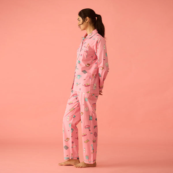 Women Baking Pima Pajama Set