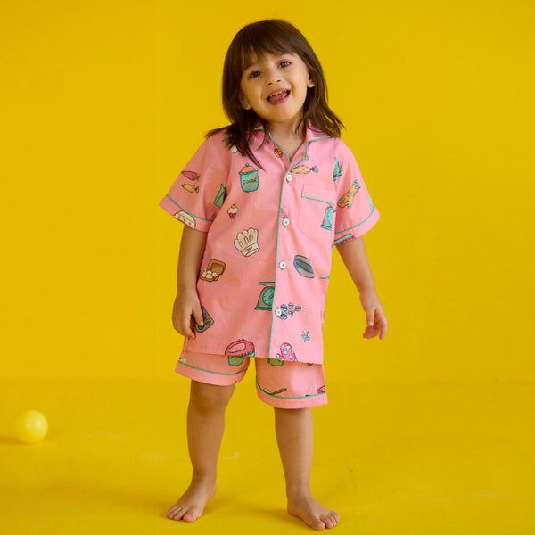 Baking Pima Shorts Set For Kids