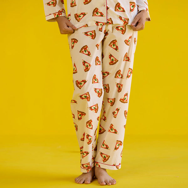Women Pizza Party Pima Pajama Set
