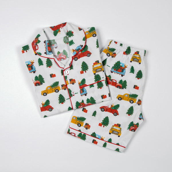 Christmas Trucks Shorts Set