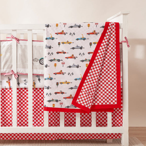 Racing Cars Complete Crib Bedding Set