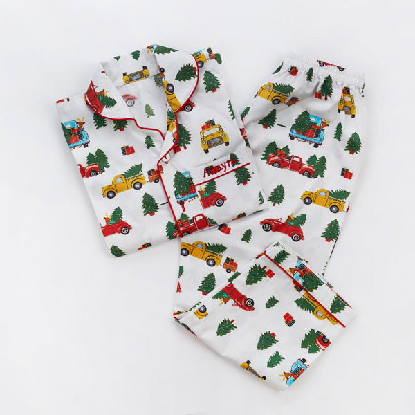 Christmas Trucks Pajama Set