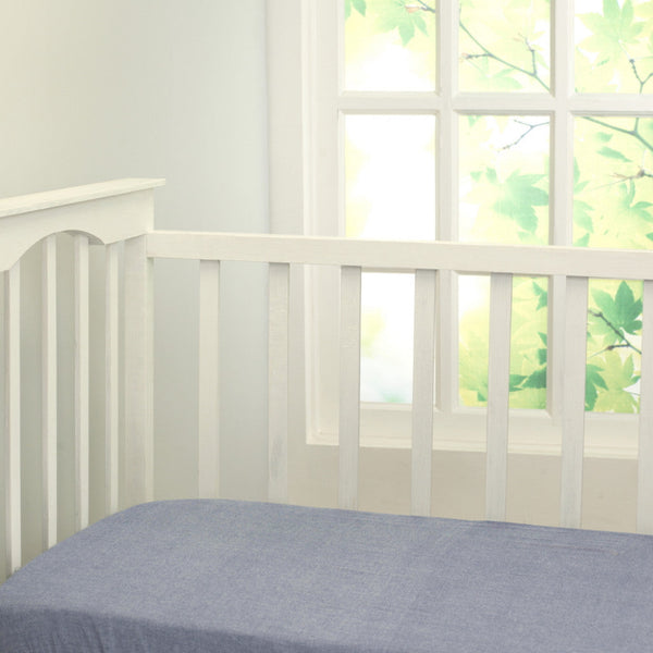 Classic Solid Fitted Sheet (Dark Chambray)