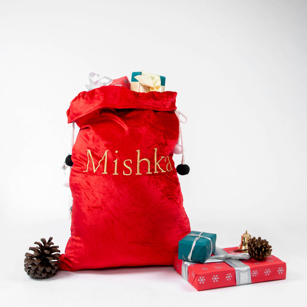 Red Velvet Luxe Santa Sack