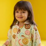 Doughnut Aqua Pajama Set For Kids