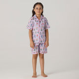 Florals Pima Shorts Set For Kids