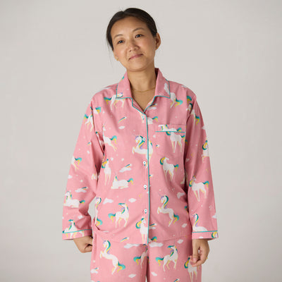 Women Organic Unicorns Pajama Set