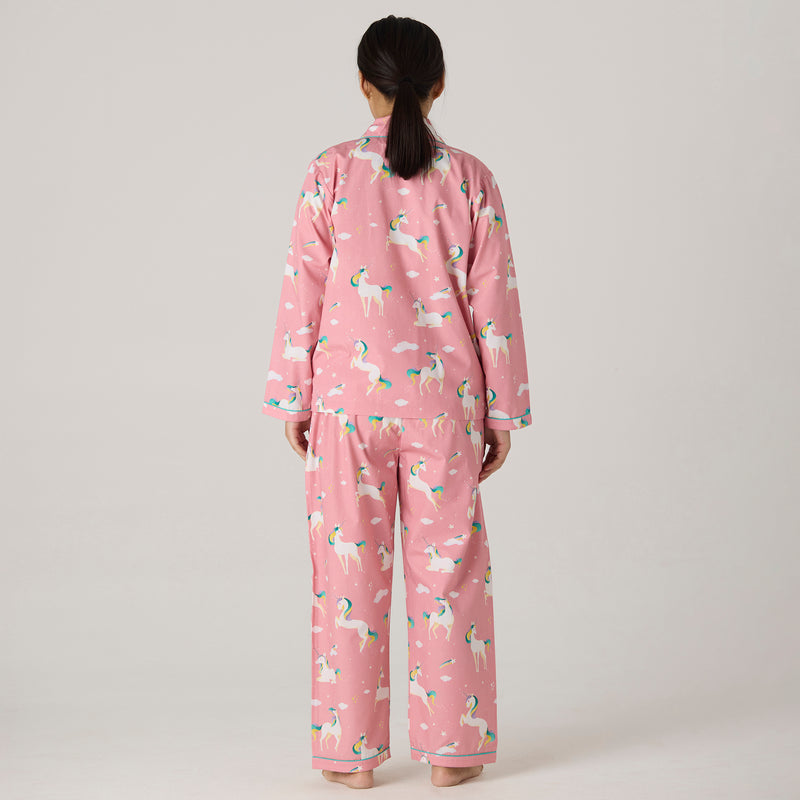 Women Organic Unicorns Pajama Set