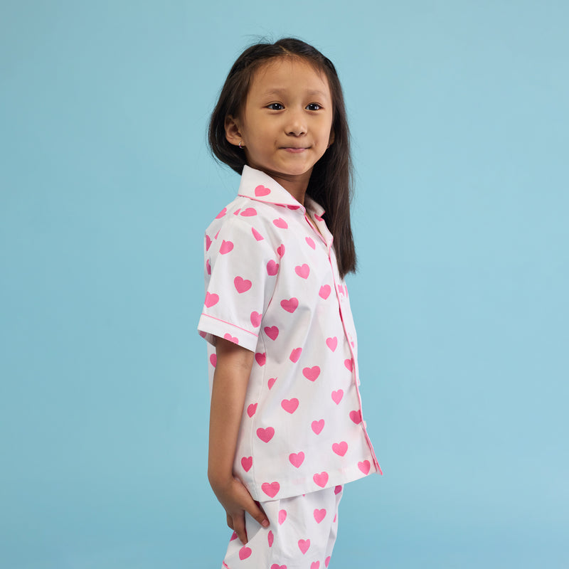 Hearts Shorts Set For Kids