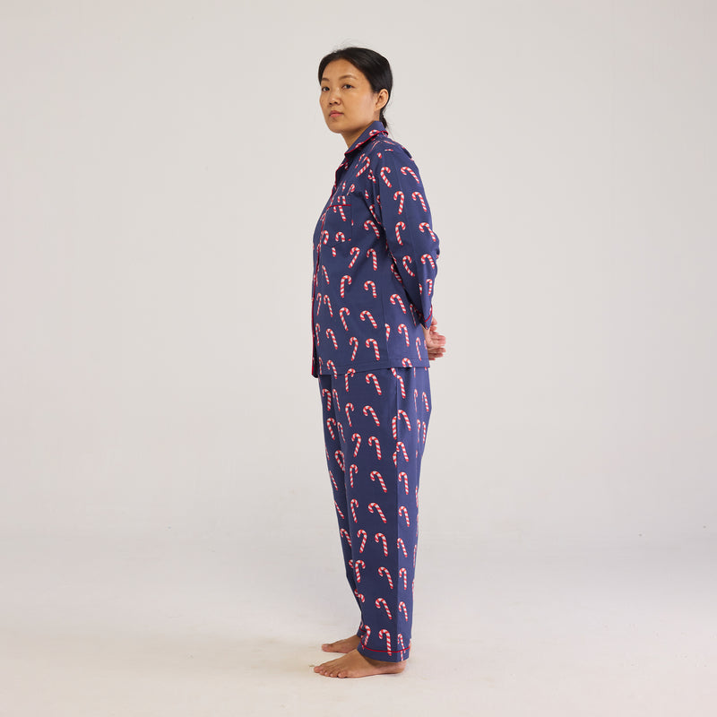 Women Candy Cane Pajama Set