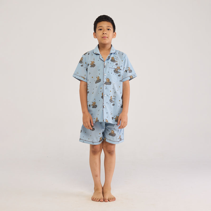 Starry Night Shorts Set For Kids