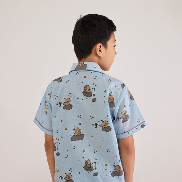Starry Night Shorts Set For Kids