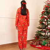 Women Holiday Puppies Pajama Set