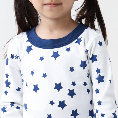 Navy Stars Jersey Pajama Set