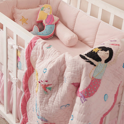 Night Night Crib Gift Set (Mermaids -Pink)