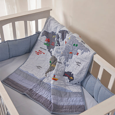 Night Night Crib Gift Set (My World-Blue)