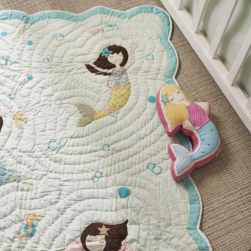 Snuggle Time Crib Gift Set (Mermaids -Mint)