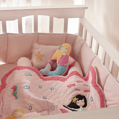 Snuggle Time Crib Gift Set (Mermaids -Pink)