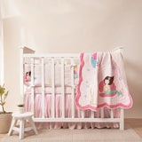 Mermaids Pink Complete Crib Bedding Set