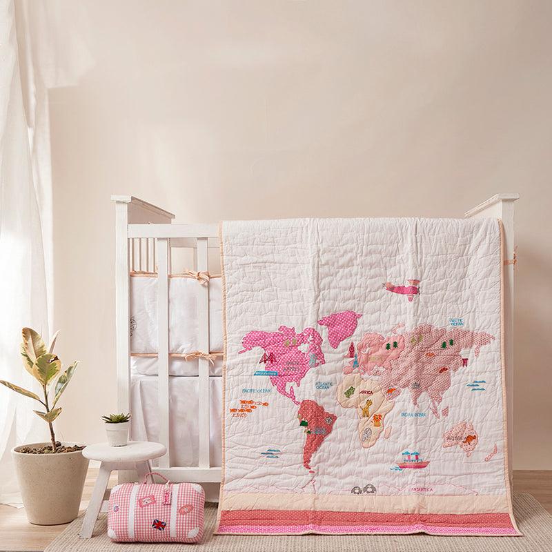 My World Pink Complete Crib Bedding Set