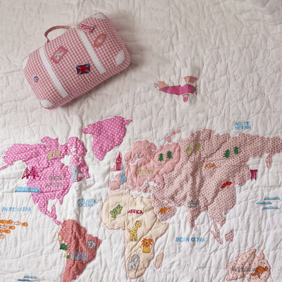 Suitcase Pillow (Pink)