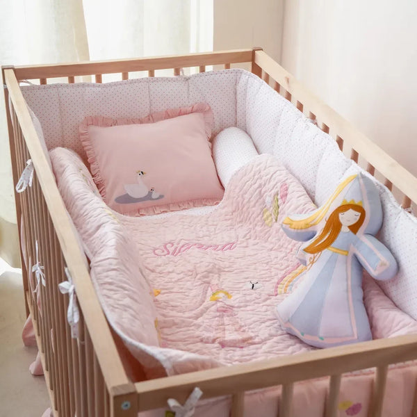 Pink Dots Crib Sheet