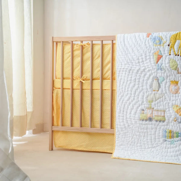 Orange Dot Crib Sheet