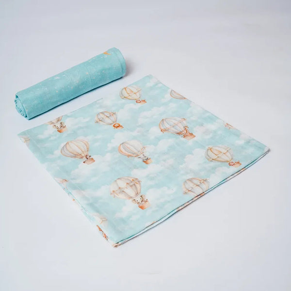 Vintage Balloons Organic Swaddle Set