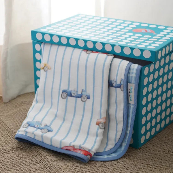 Vintage Racers Organic Reversible Blanket