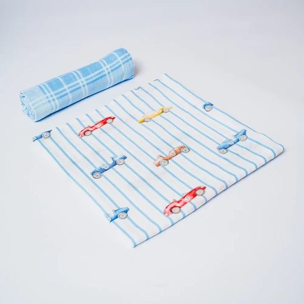 Vintage Racers Organic Swaddle Set