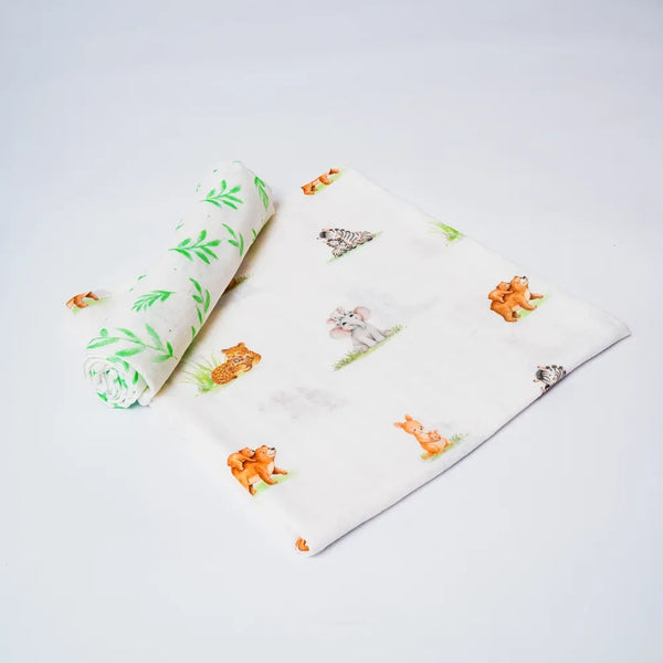 Snuggle Safari Organic Swaddle Set