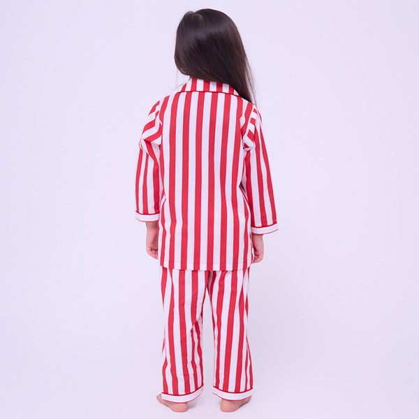 Holiday Stripes Pajama Set For Kids