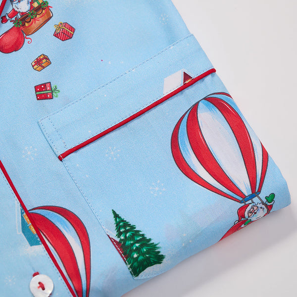 Men Santa’s Balloon Ride Pajama Set