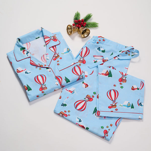 Women Santa’s Balloon Ride Pajama Set
