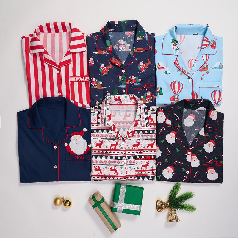 Women Santa’s Balloon Ride Pajama Set