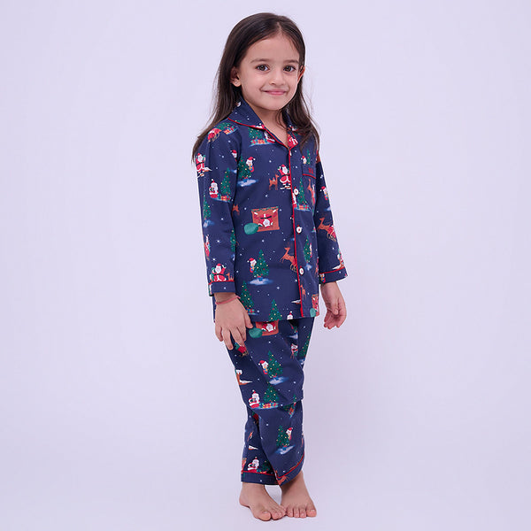 Santa’s Stopover Pajama Set For Kids