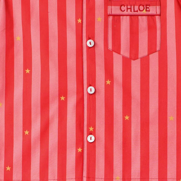 Merry Stripes Pajama Set For Kids
