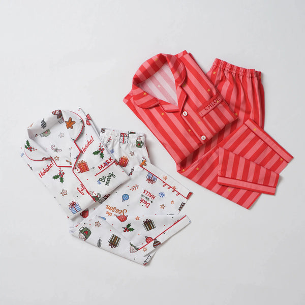 Women Merry Stripes Pajama Set