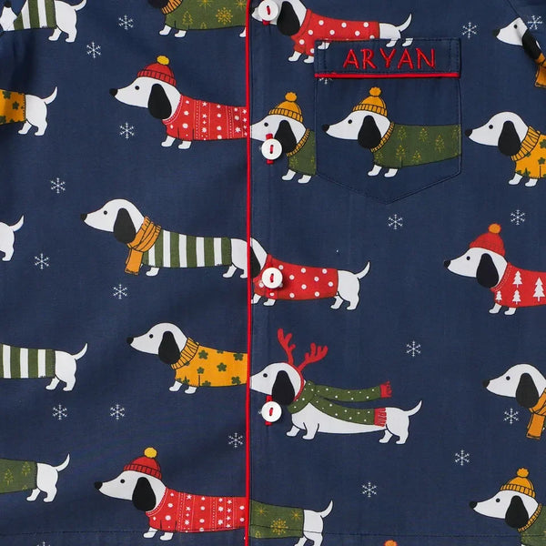 Men Holiday Puppy Love Pajama Set
