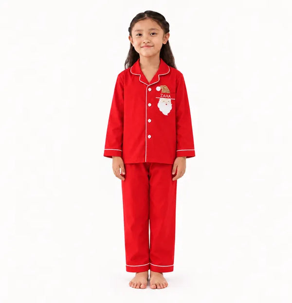 Santa Sparkle Pajama Set For Kids