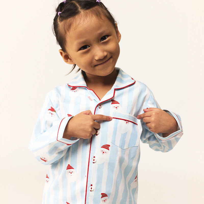 Jolly Striped Pajama Set For Kids