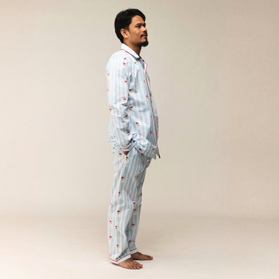 Men Jolly Striped Pajama Set