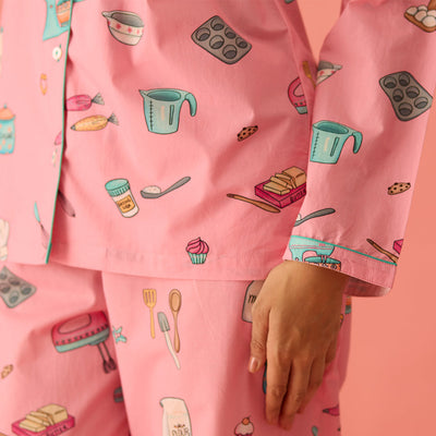 Women Baking Pima Pajama Set