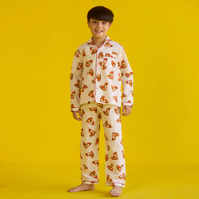 Pizza Party Pima Pajama Set For Kids