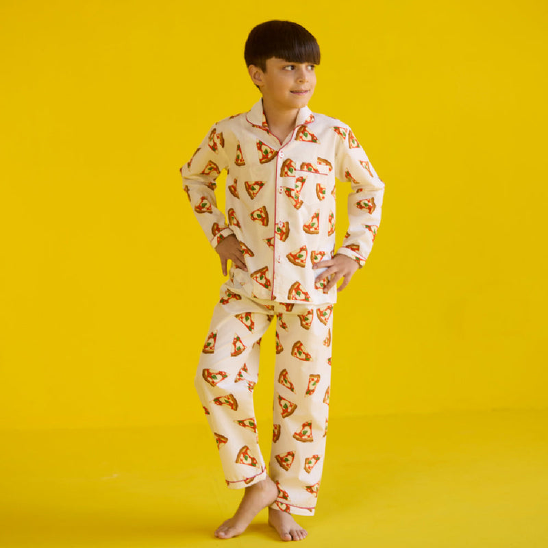 Pizza Party Pima Pajama Set For Kids