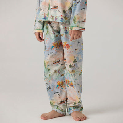 Ocean Pima Pajama Set For Kids