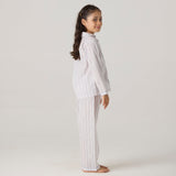 Serene Striped Pima Pajama Set For Kids