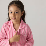 Candy Striped Pima Pajama Set For Kids