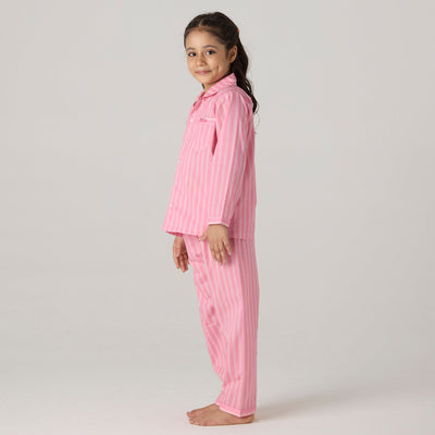 Candy Striped Pima Pajama Set For Kids